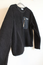 Columbia Black Sherpa Crewneck Sweater | L