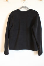 Columbia Black Sherpa Crewneck Sweater | L