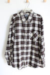 Casual Country Outfitters Brown Blue Plaid Flannel Shirt | 3XL