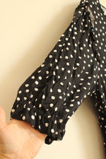 NEW Primark Black and White Polka Dot Ruffle Sleeve Dress | 18