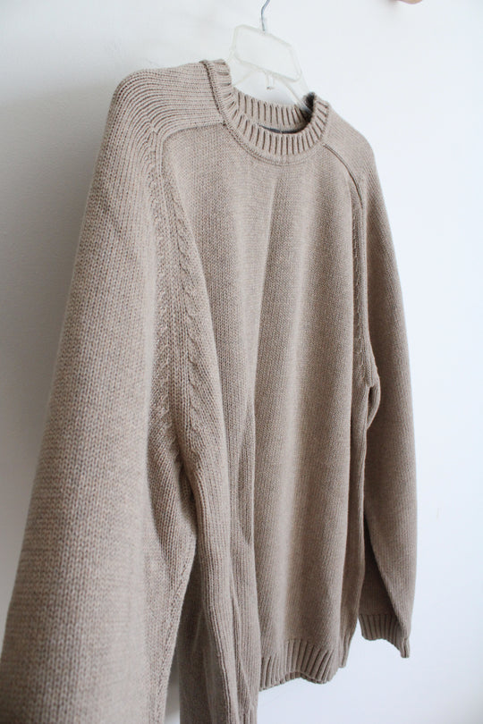St. John's Bay Brown Cotton Sweater | XL
