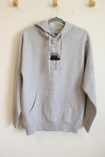 NEW Sullen Angel Art Collective Rose Print Logo Gray Hoodie | M