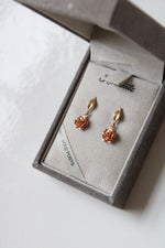 Krentmentz Rose Gold Flower Stud Earrings