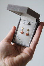 Krentmentz Rose Gold Flower Stud Earrings