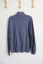 NEW Tommy Hilfiger Dusty Blue 1/4 Zip Sweatshirt | XL