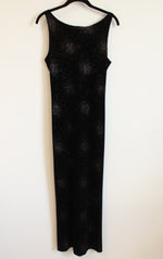 PS PerSeption Black Sparkle 90's Velvet Maxi Formal Dress | M