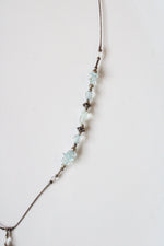 Blue Glass Beaded Koi Fish Pendant Sterling Silver Necklace