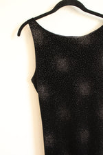PS PerSeption Black Sparkle 90's Velvet Maxi Formal Dress | M