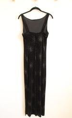 PS PerSeption Black Sparkle 90's Velvet Maxi Formal Dress | M