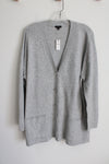 NEW Talbots Gray Shimmer Knit Cardigan | XL