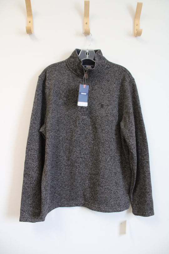 NEW Izod Gray Fleece Lined 1/4 Zip Sweatshirt | M