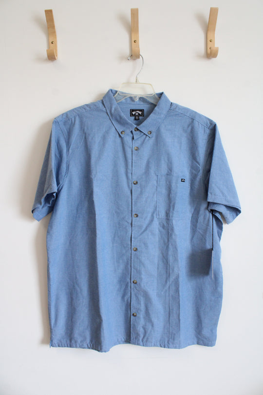 NEW Billabong Dusty Blue Button Down Shirt | XXL