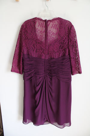 Romantic Bridals Pink Chiffon Lace Sleeve Dress | 16
