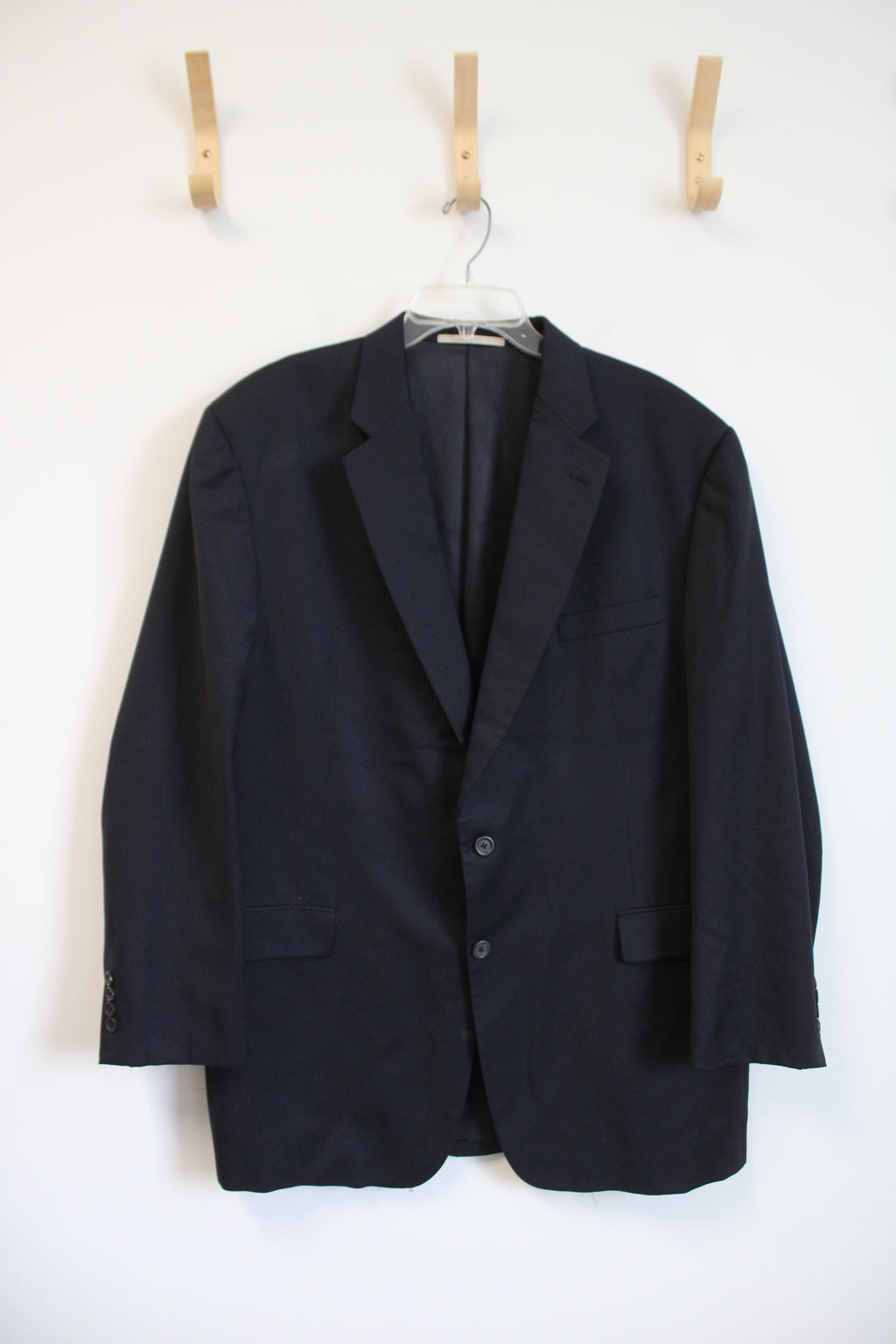 Burberry Navy Wool Blazer | 48 Long
