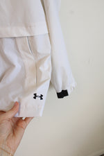 Under Armour HeatGear White Black Color Blocked Windbreaker Hoodie | L