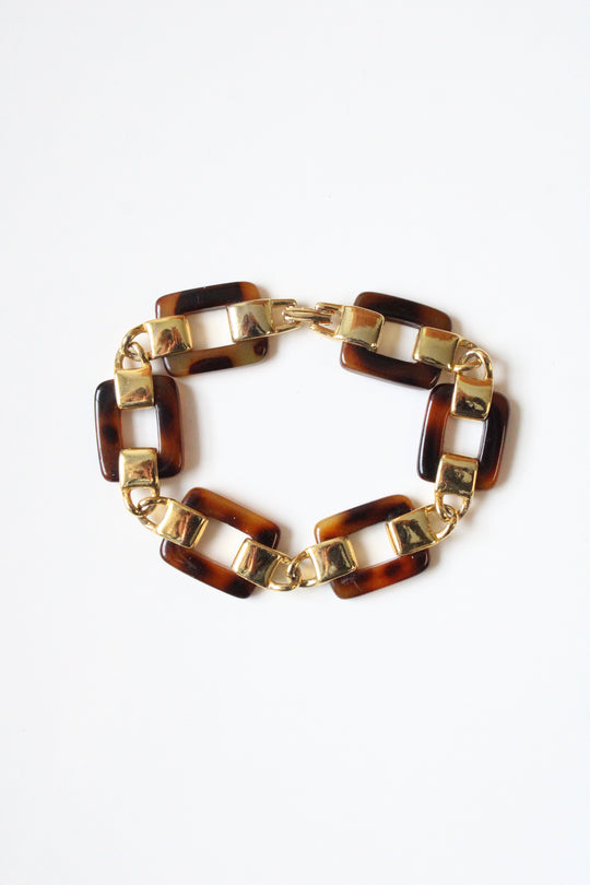 Tortoise Shell Link Chunky Bracelet