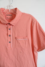 Express Coral Orange Polo Shirt | L