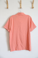 Express Coral Orange Polo Shirt | L