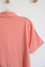 Express Coral Orange Polo Shirt | L