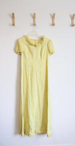 Yellow Eyelet Ruffled Neck Costume Dress | S/M