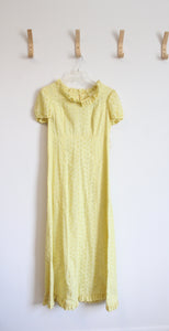 Yellow Eyelet Ruffled Neck Costume Dress | S/M