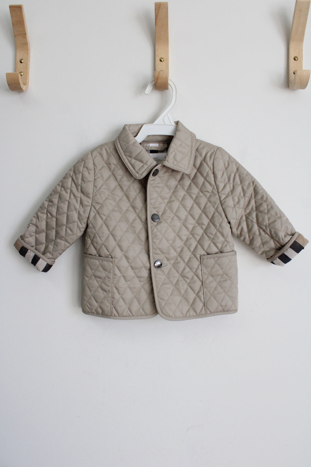 Burberry Children Tan Quilted Jacket | 6 MO
