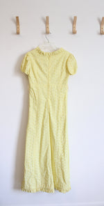 Yellow Eyelet Ruffled Neck Costume Dress | S/M