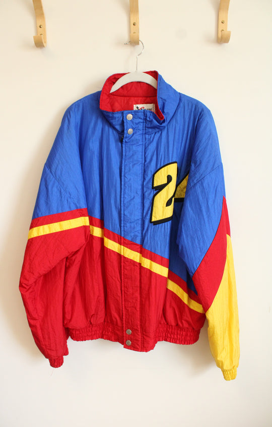 Nascar Vintage Jeff Gordon Flames Dupont Chase Authentics Racing Jacket | L