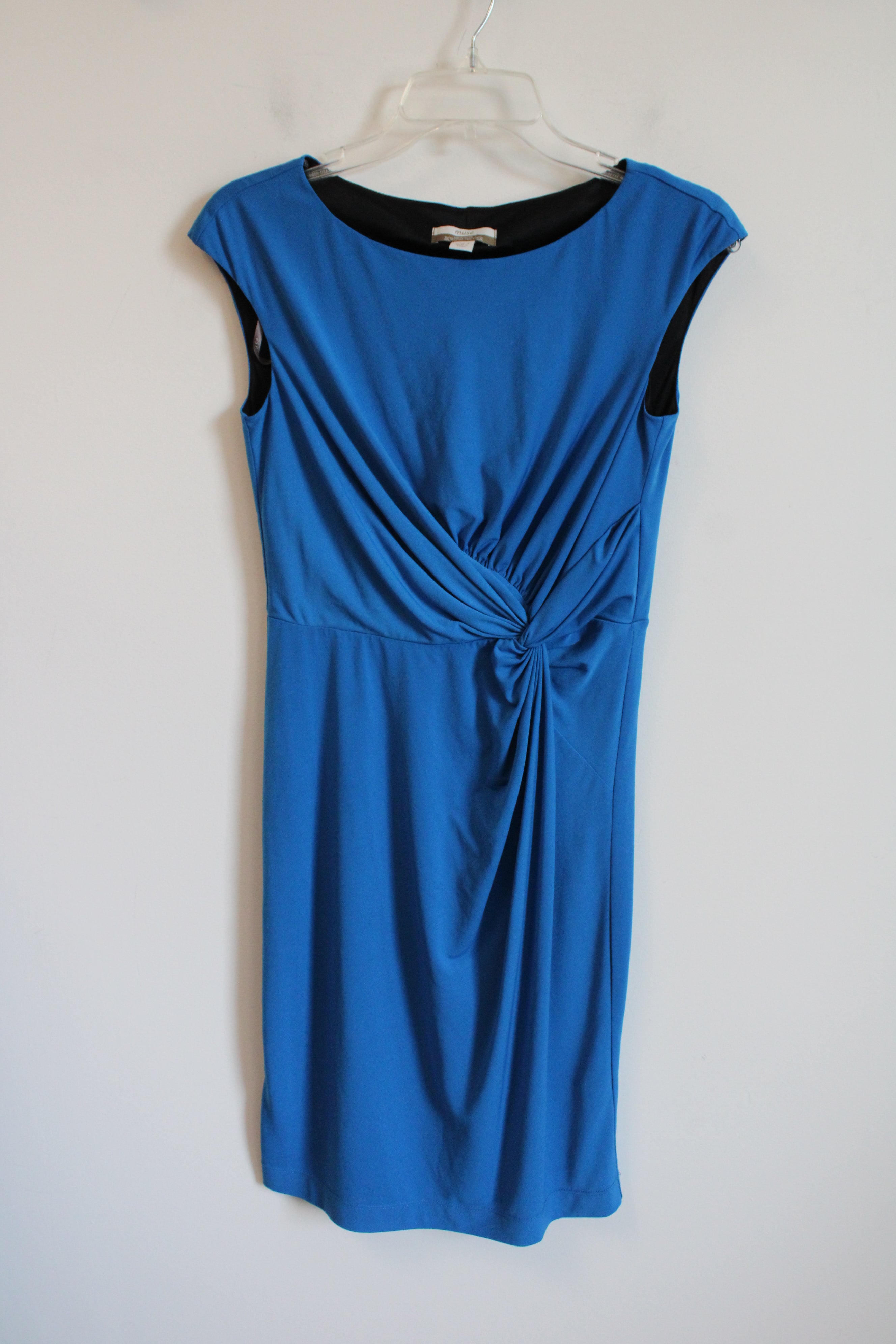 Muse Boston Proper Bright Blue Fitted Stretch Dress