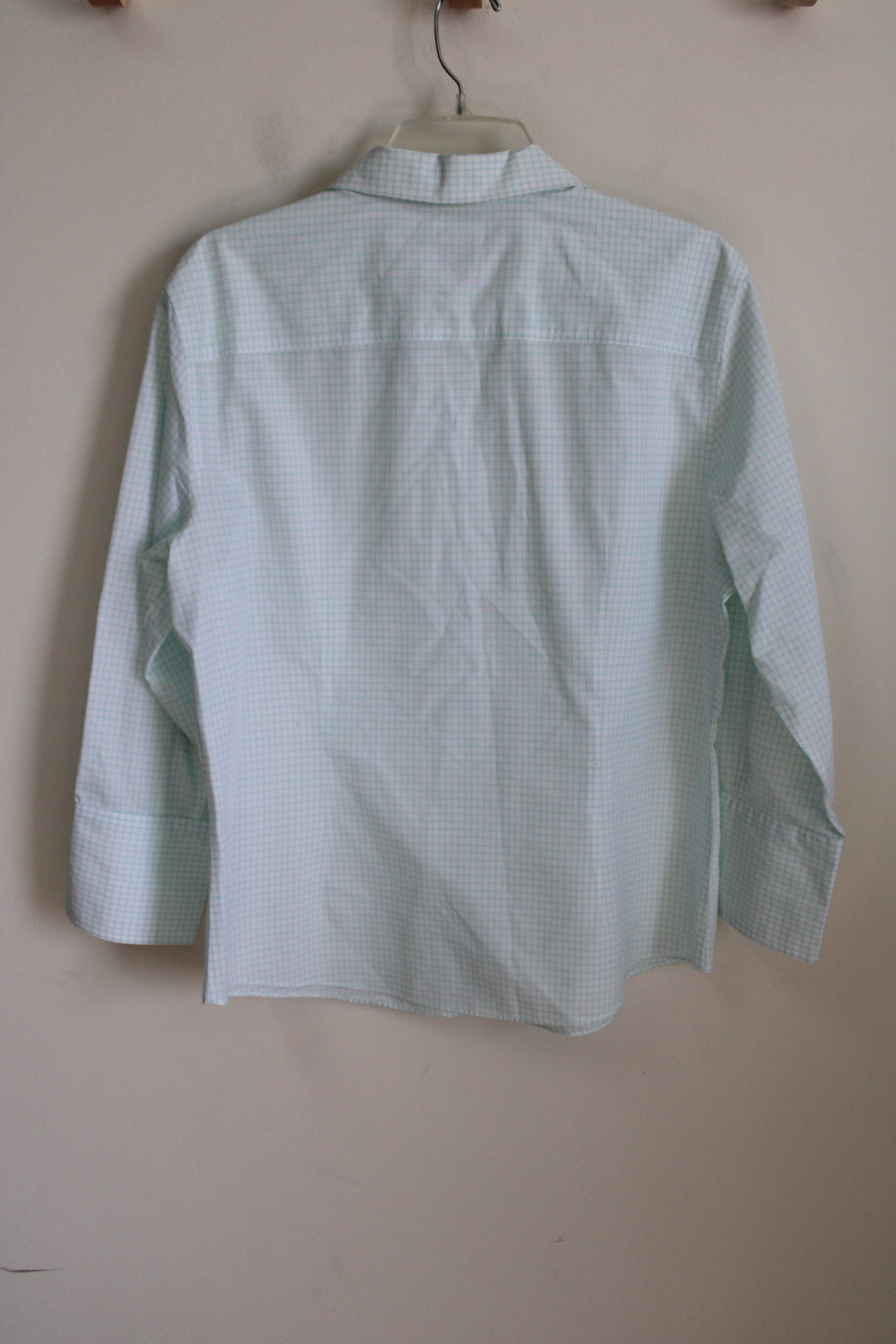 Brooks Brothers Fitted Blue Plaid Button Down Shirt | 14