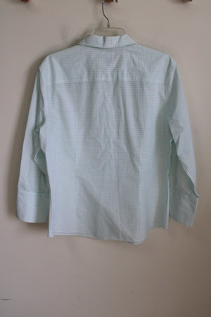 Brooks Brothers Fitted Blue Plaid Button Down Shirt | 14