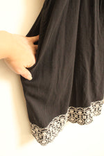 NEW Old Navy Black with White Embroidery and Ruffle Sleeve Dress | XL