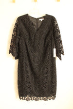 NEW Chicos Black Wide Sleeve Lace Dress | 12