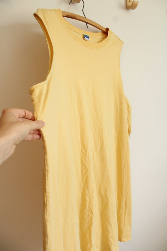 Old Navy Butter Yellow Cotton Tank Dress | 3X