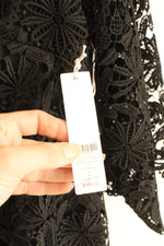 NEW Chicos Black Wide Sleeve Lace Dress | 12