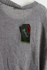 NEW Woolrich Gray Mohair Knit Owl Sweater | L Petite