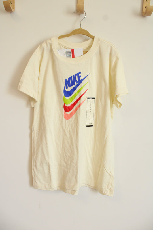 NEW Nike Cream Logo Tee | L (10/12)