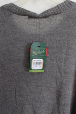 NEW Woolrich Gray Mohair Knit Owl Sweater | L Petite