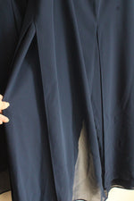 NEW R&M Richards Navy Blue Sheer Jacket with Bead Embellished Tanks and Sheer Overlay Pants 3-piece Set  | 18