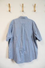 Cabela's Outfitter Series Blue Plaid Button Down Shirt | XL Tall