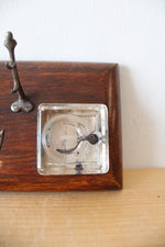 Wooden Vintage Inkwell Stand