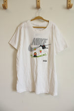 NEW Nike White Sneaker Strawberry Graphic Logo Tee | L (10/12)