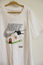 NEW Nike White Sneaker Strawberry Graphic Logo Tee | L (10/12)