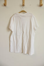 NEW Nike White Sneaker Strawberry Graphic Logo Tee | L (10/12)