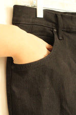 NEW Mother Anthropologie Black Denim Maxi Skirt with Back Slit | 10