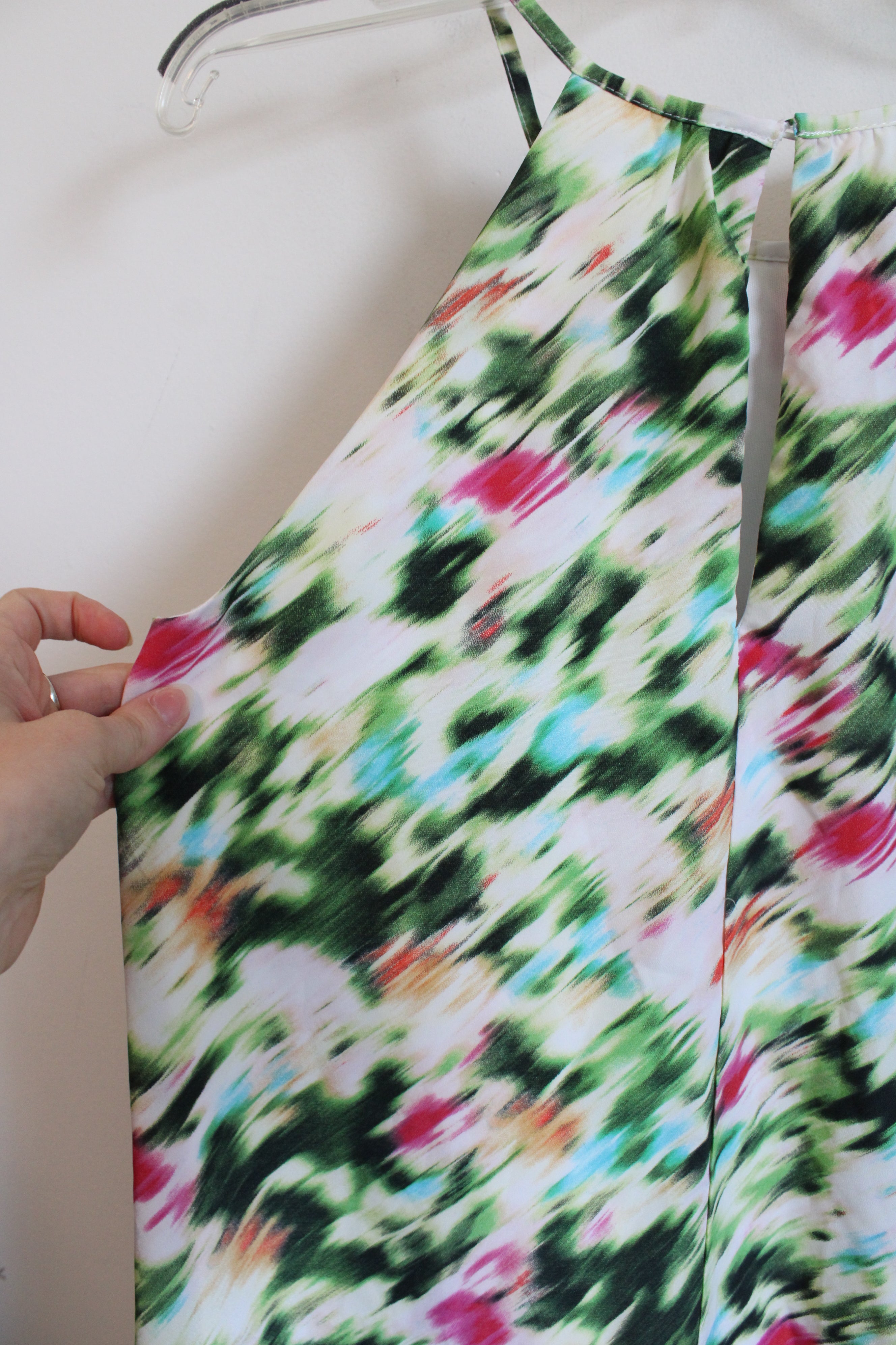 Maggy London Green Pink Multi Colored Dress | 4