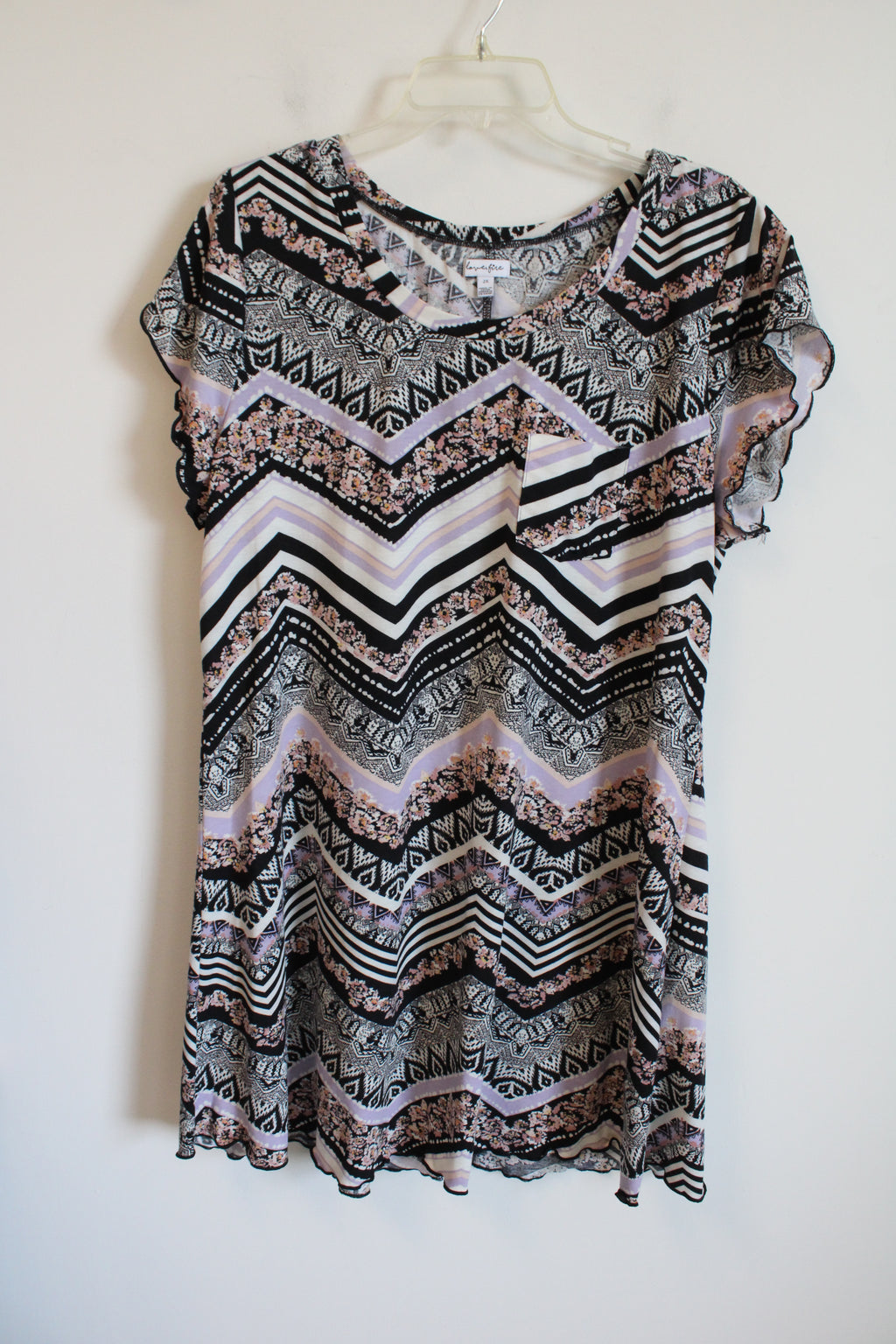 Love, Fire Chevron Pocket Tee Dress | 2X