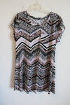 Love, Fire Chevron Pocket Tee Dress | 2X