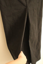 NEW Mother Anthropologie Black Denim Maxi Skirt with Back Slit | 10