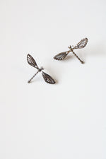 Sterling Silver Dragonfly Stud Earrings